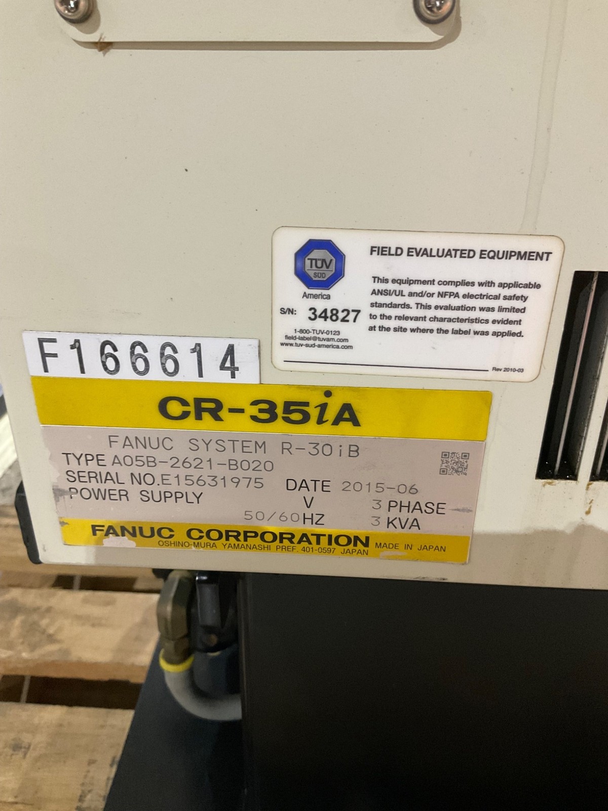 FANUC CR-35IA COLLABORATIVE ROBOT W R-30IB CONTROLLER W END OF ARM VISION