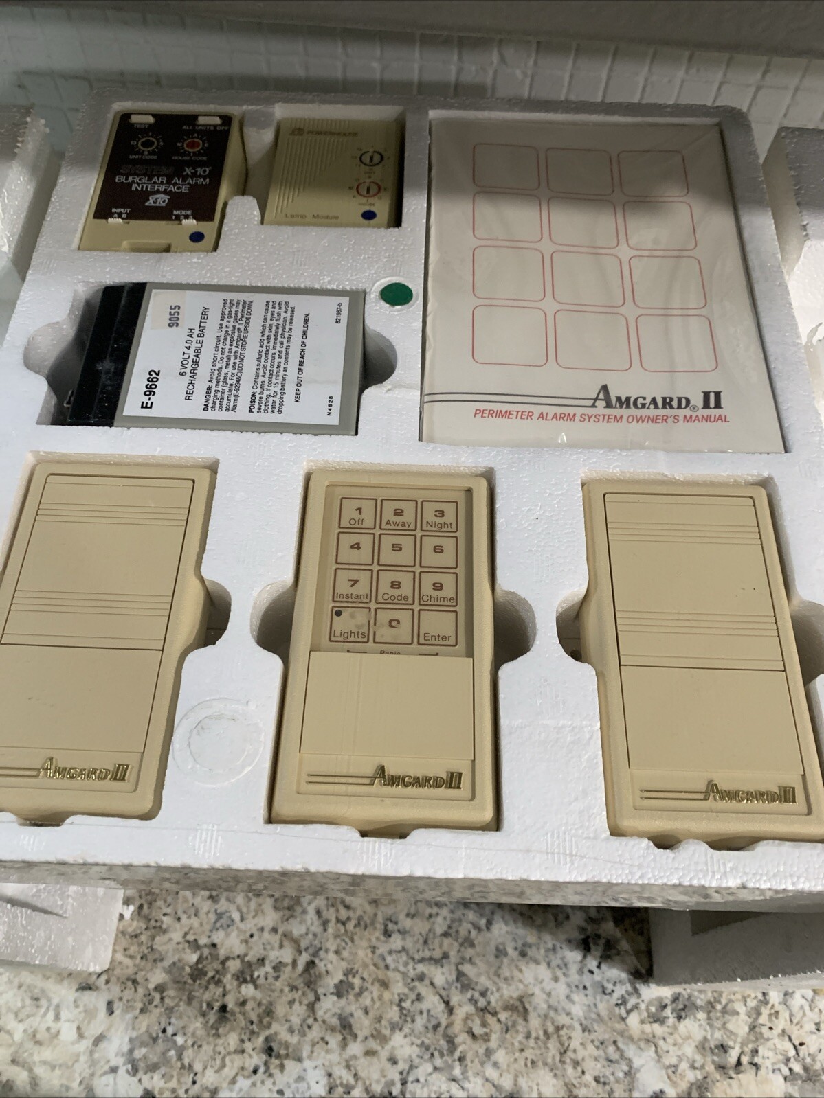 Vintage Amgard E-9294 Alarm Control Unit Security System Sealed Original Box