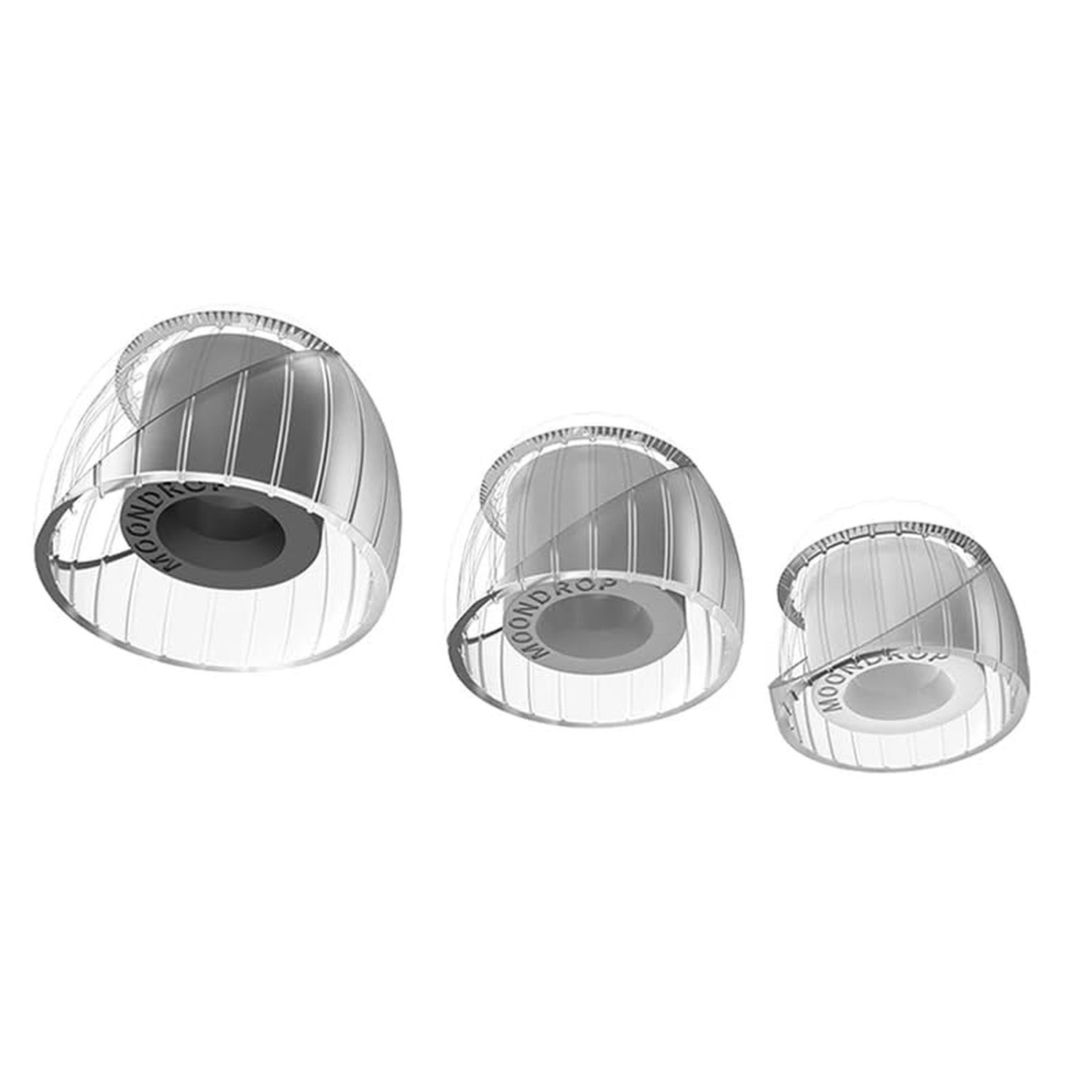 MOONDROP Spring Tips Silicone Eartips for Nozzle Diameter from 4.8mm-6.4mm Ac...