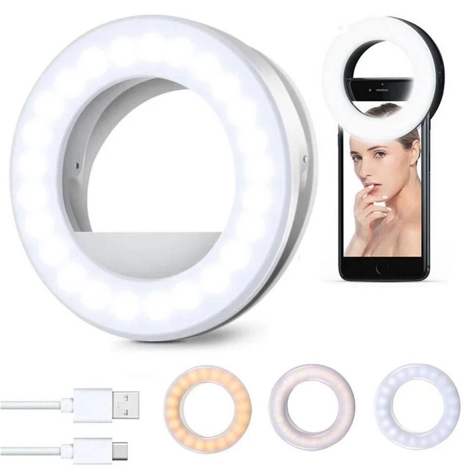 Selfie Ring Light Rechargeable Portable Clip-on Selfie Fill Light For Iphone