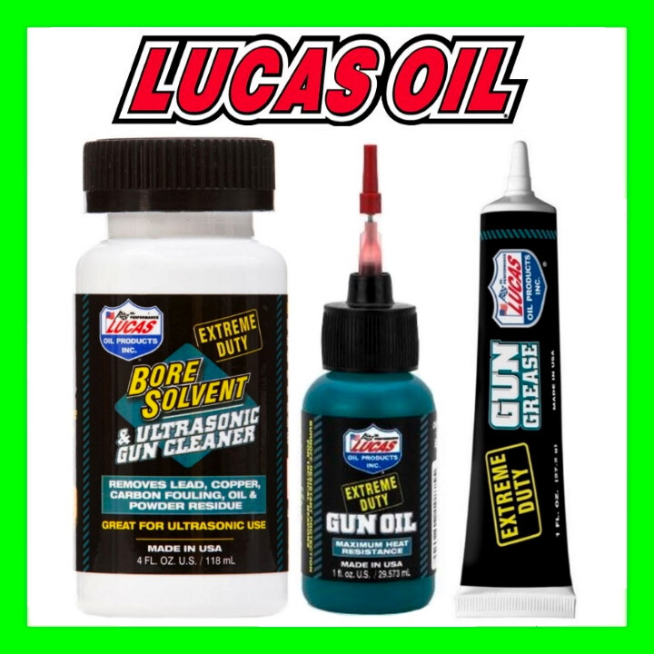 LUCAS Extreme Duty Ultrasonic Bore Solvent/cleaner, Needle Oiler & Grease Tube