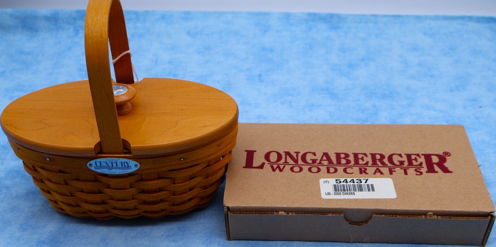 Longaberger 2000 Cheers Basket 18945 Lid Protector Century Celebration
