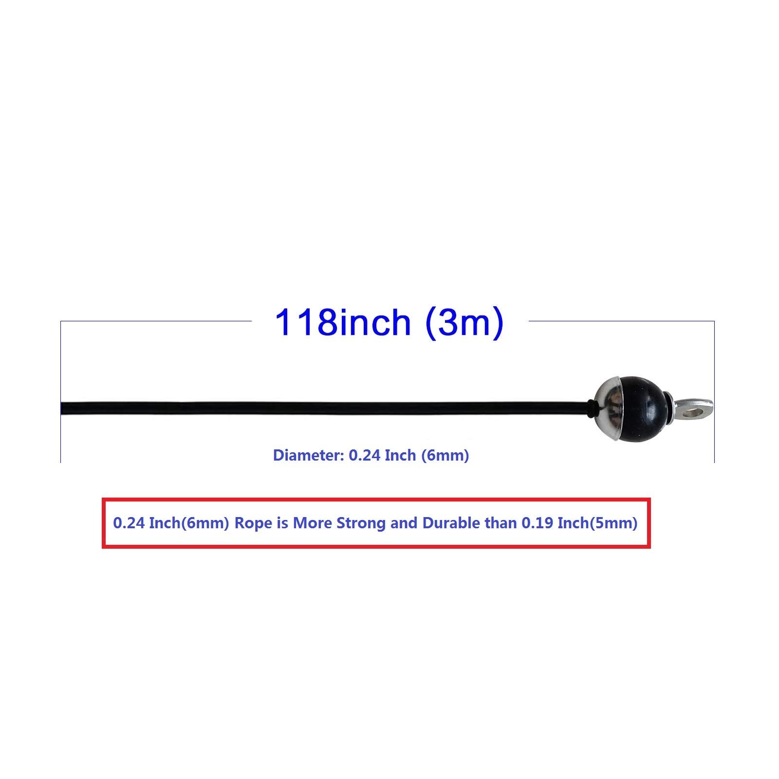 LAT Pulldown Cable Replacement for Home Gym, 78236 Inch Adjustable Length