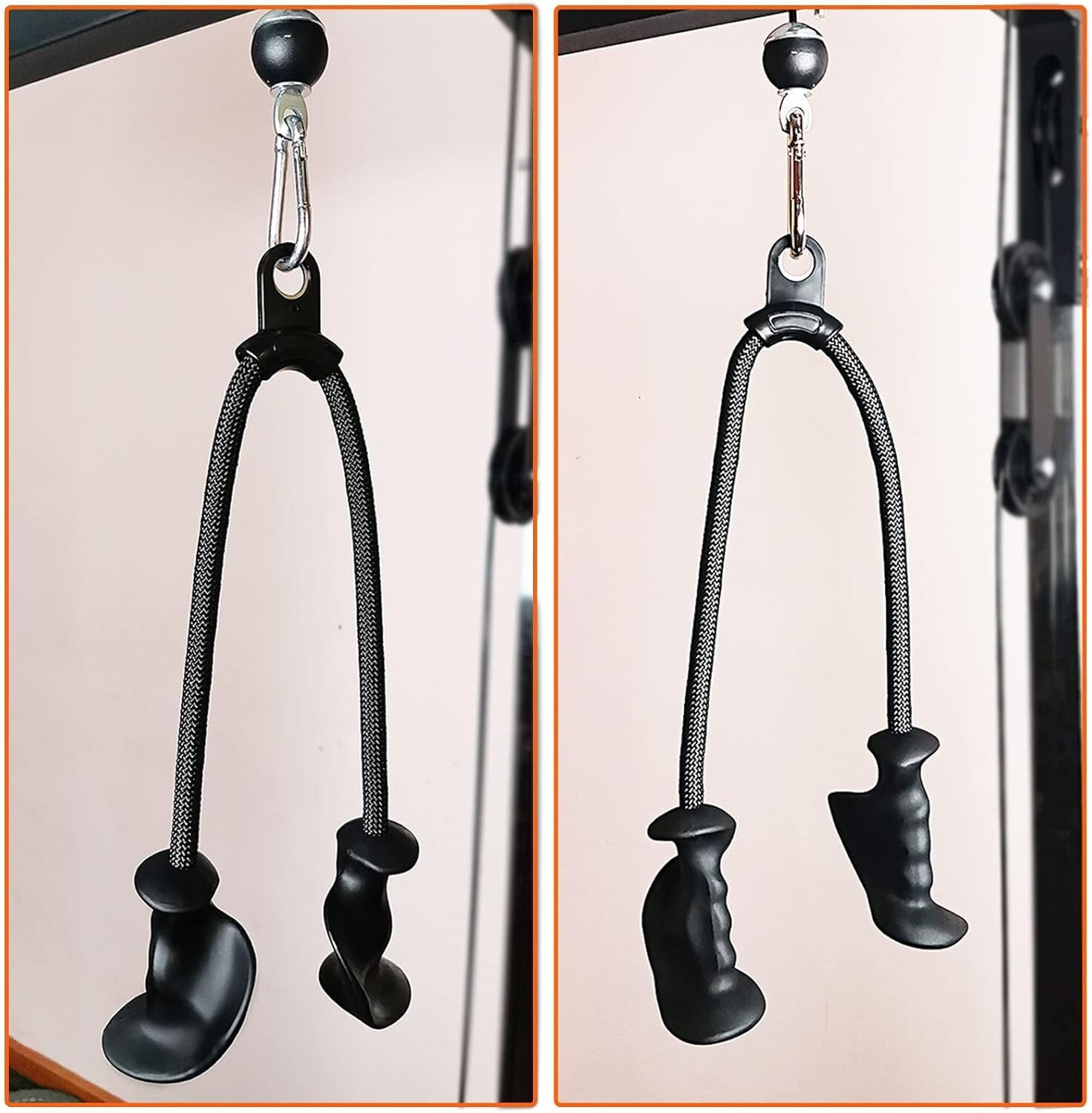 Ergonomic Triceps Rope Gym LAT Pull down Attachment Tricep Rope Cable Attachment