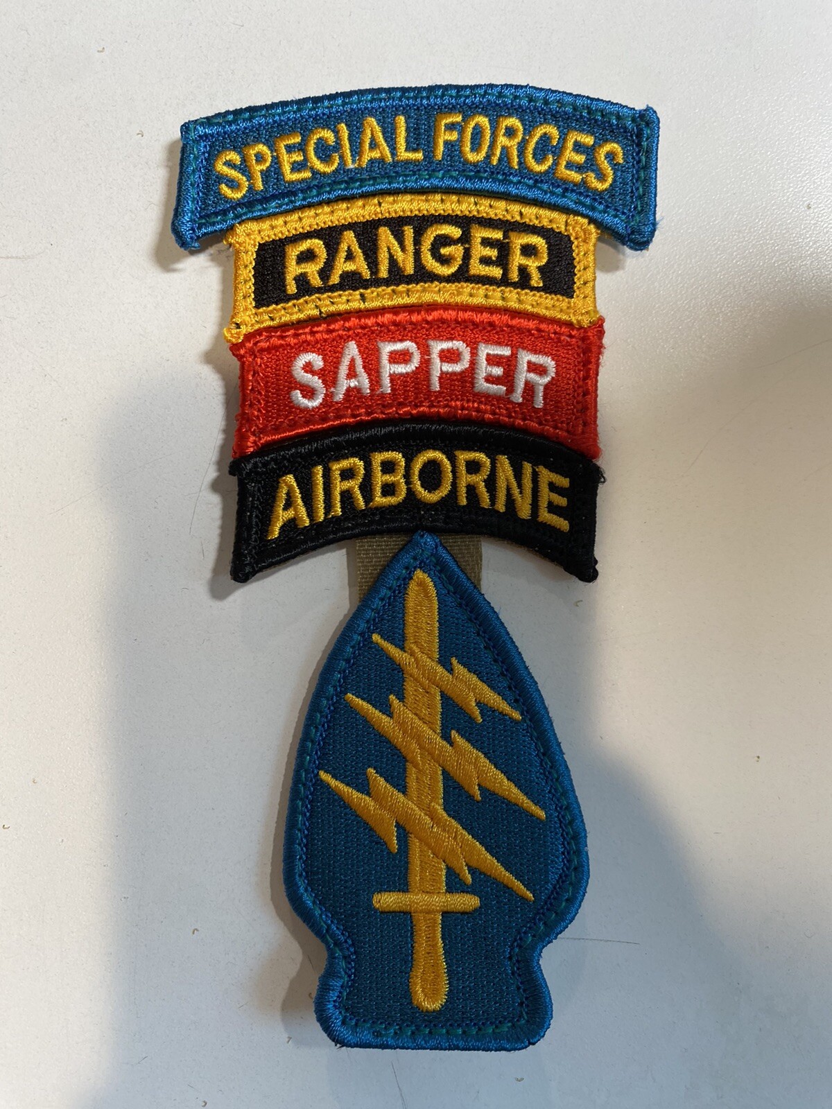 Special Forces Command Color SSI Patch Airborne ,Sapper,Ranger,SF  Tab With Hook