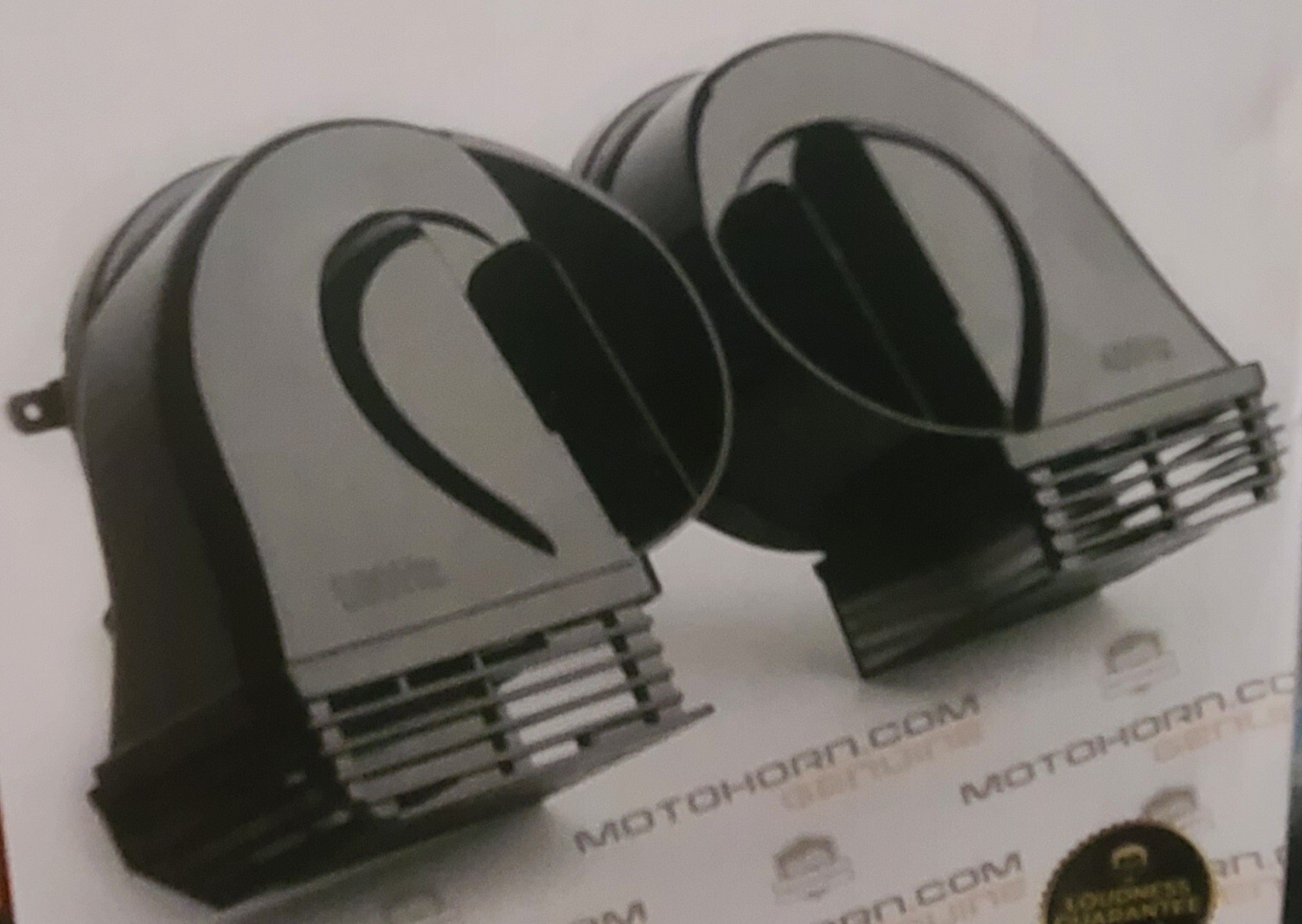 DUAL TRACK BLACK MOTORCYCLE HORN SUPER LOUD!!!