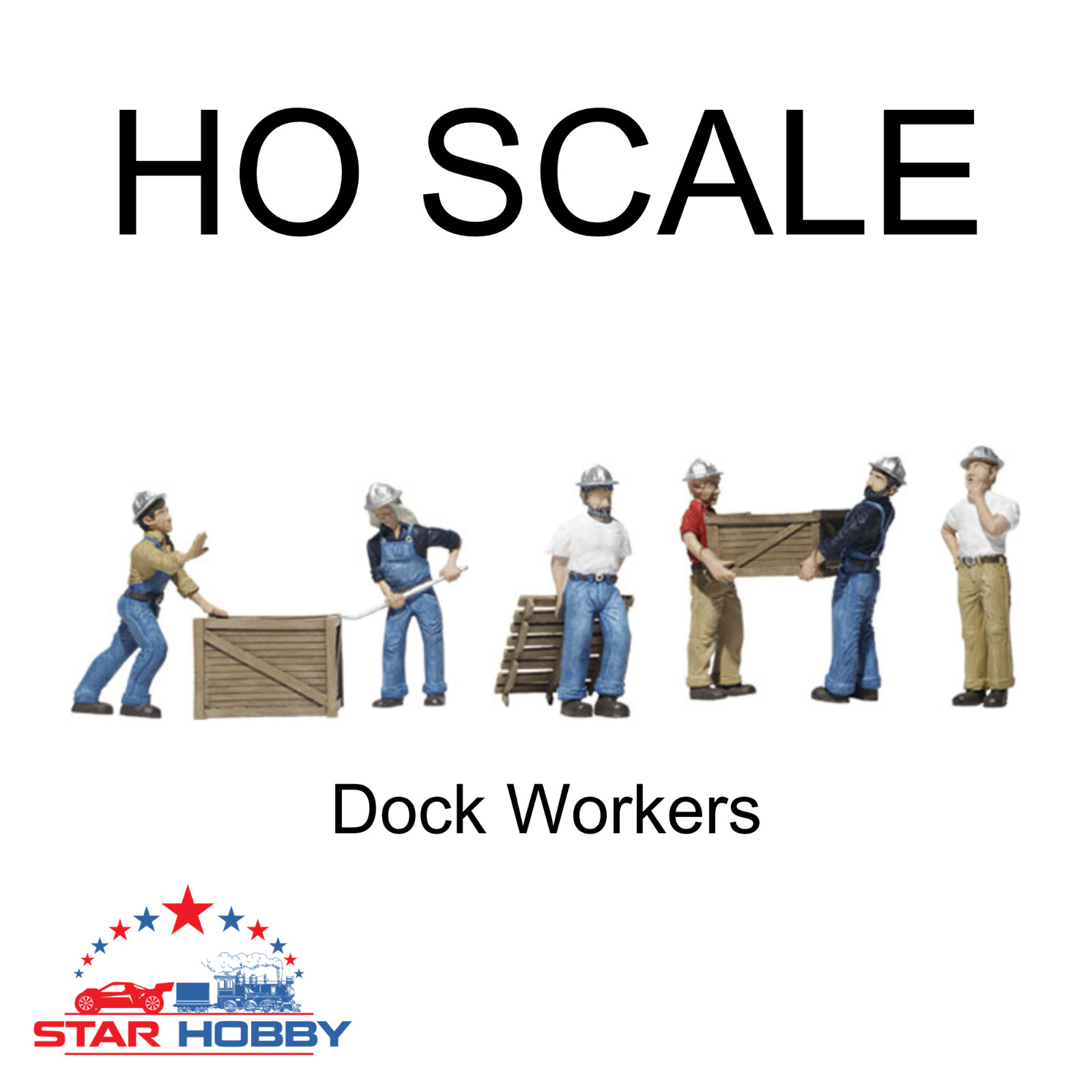 HO Scale Woodland Scenics Accent Figures - Dock Workers 1823 A1823