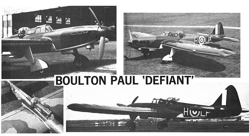 Model Airplane Plans (UC): Boulton Paul 'Defiant' 52" Semi-Scale Stunt for .35