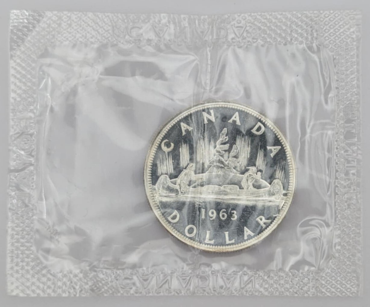 1963 Canada Silver Dollar Sealed In Cello