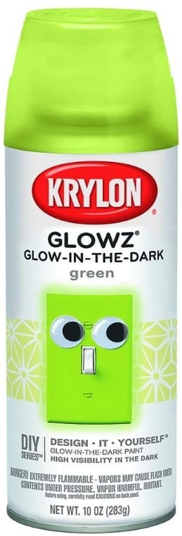 Krylon K03051000 Glowz Green Glow-in-the-Dark Spray Paint 10 Oz Aerosol