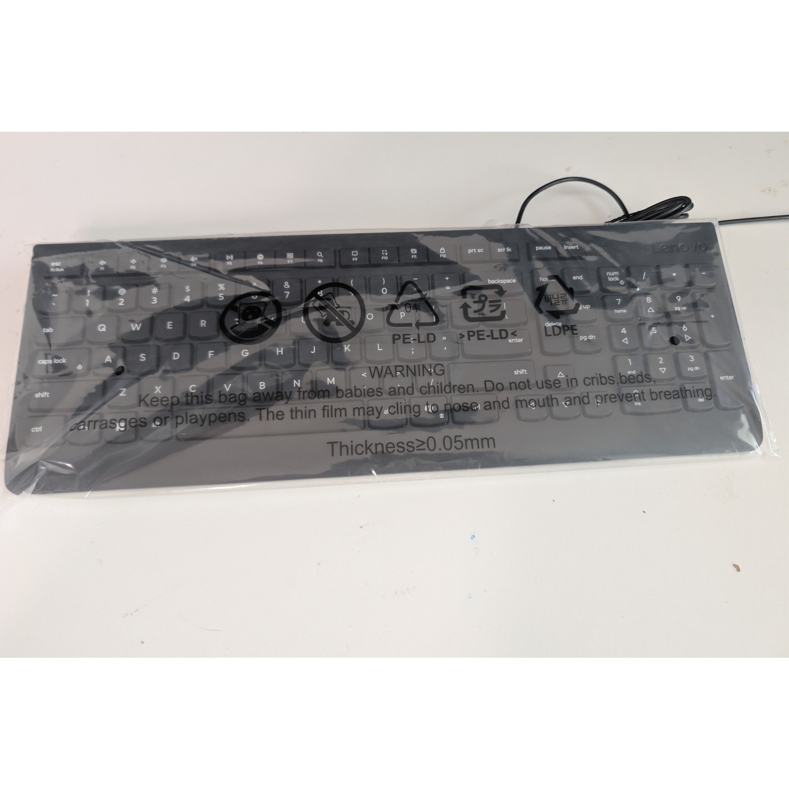 NEW Lenovo 305 Wired USB-C Keyboard with Numeric Keypad Full Size Gaming PC