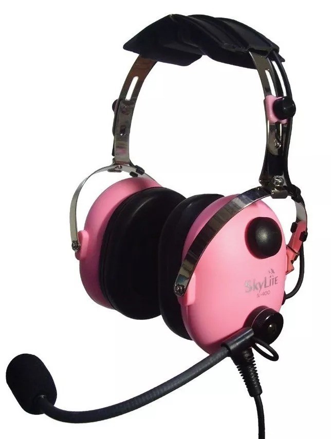 SkyLite SL-900C Pink Children Youth GA Aviation Pilot Headset