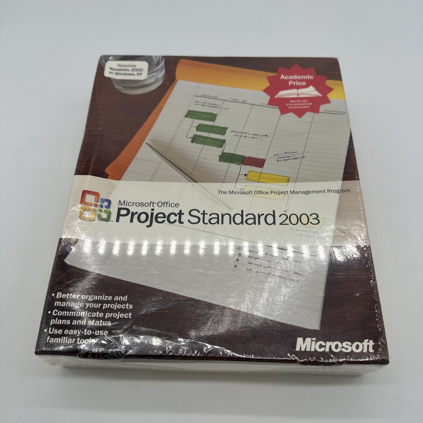 NEW Microsoft Office Project Standard 2003 ACADEMIC Full Version SEALED BOX