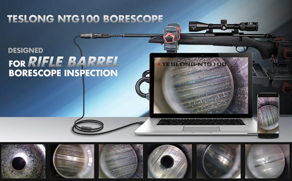 Lens Rifle Borescope Camera 45-inch Flexible Probe Visual Barrel Inspection Tool