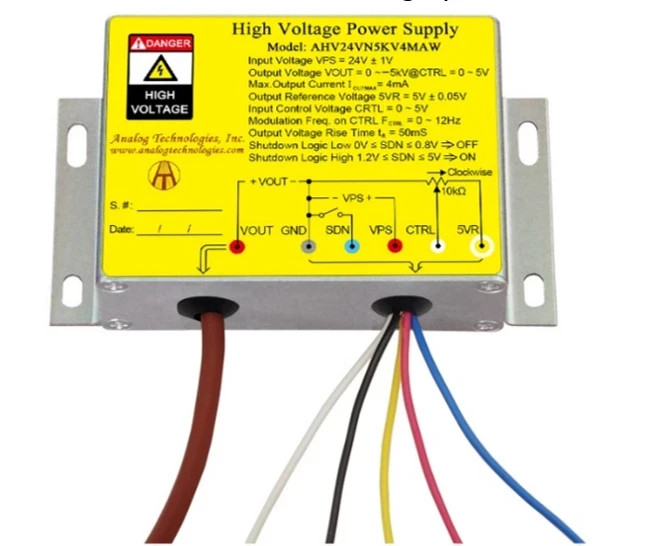 AHV24VN5KV4MAW HV DC-DC Power Supply Module 24VDC Input -5KV Output 4mA