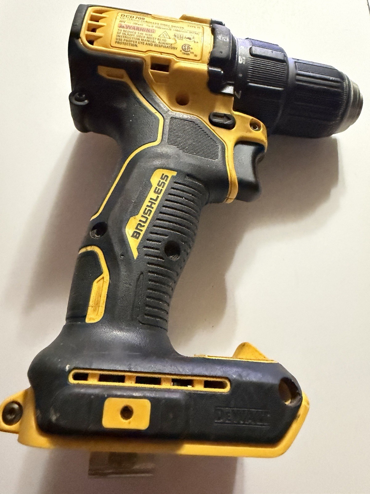 DeWalt Atomic Compact DCD708 Brushless 1/2" Cordless Drill Driver - Tool Only