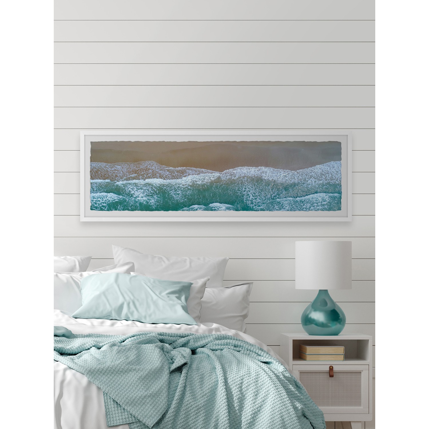 Marmont Hill Amazing Seaside Waves Framed Painting Print