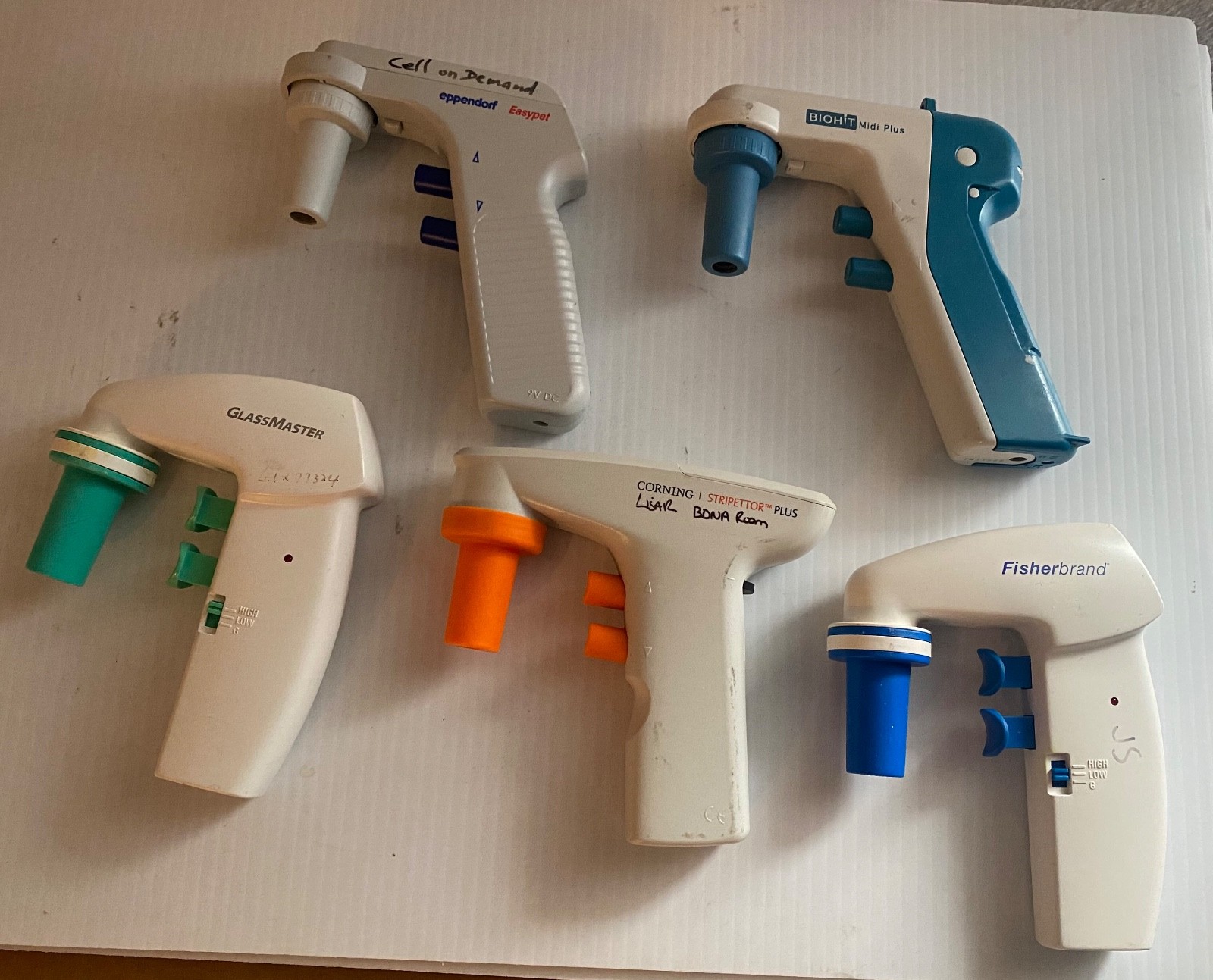Eppendorf FisherBrand Biohit Corning & Ranin GlassMaster Lot of 5 Pipettes