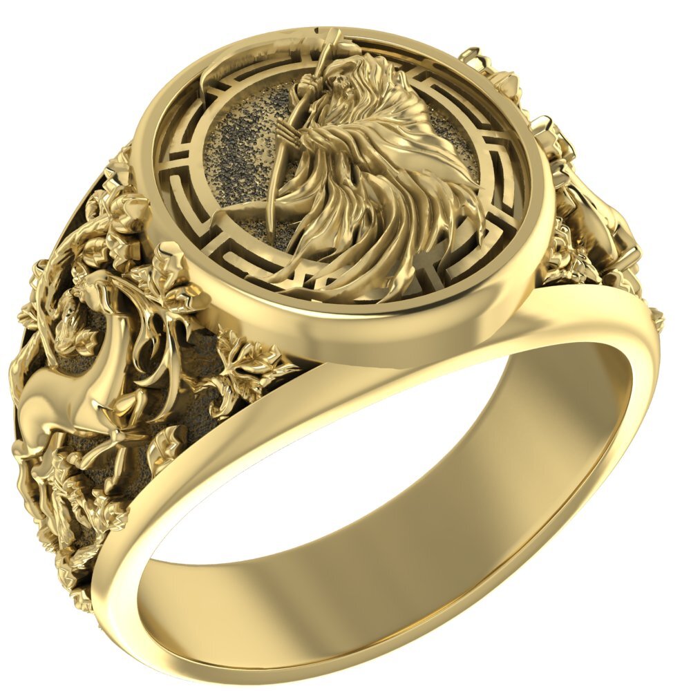 Santa Muerte Ring Skull Brass Jewelry