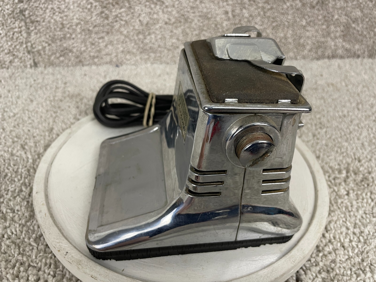 Vintage Syncro Model 400 Electric Sharpener W/ Instruction Tested/Works