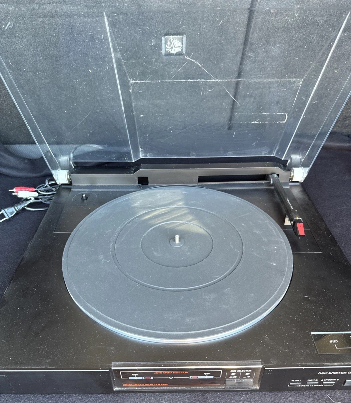 Sansui PL35 Automatic Direct Drive Linear Tracking Turntable Black 1980s G2U