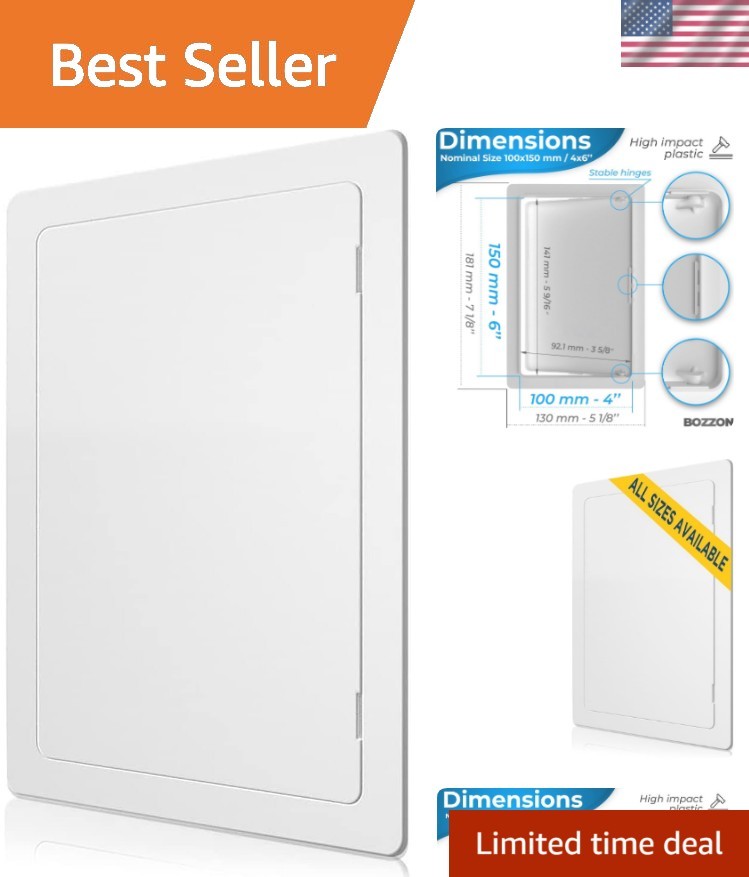 Access Panel for Drywall - 4 x 6 inch - Wall Hole Cover - Access Door - Plumb...