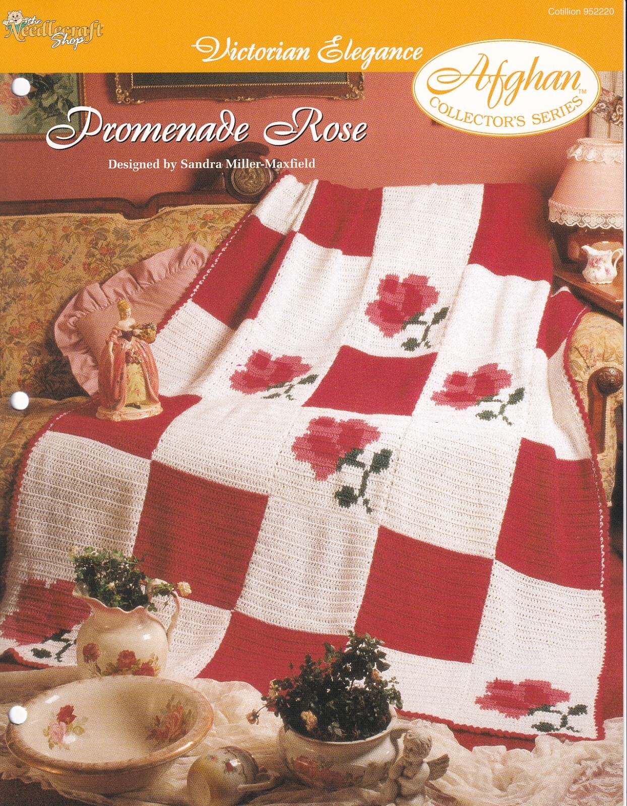 Afghan Crochet Pattern PROMENADE ROSE Victorian Elegance Needlecraft Shop