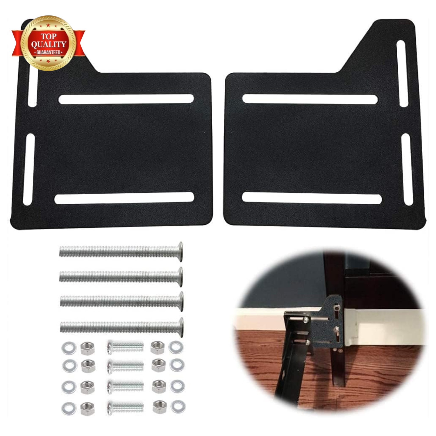 2 Pcs Bed Frame Brackets Adapter for Headboard Extra, Heavy Duty Bed Modificatio
