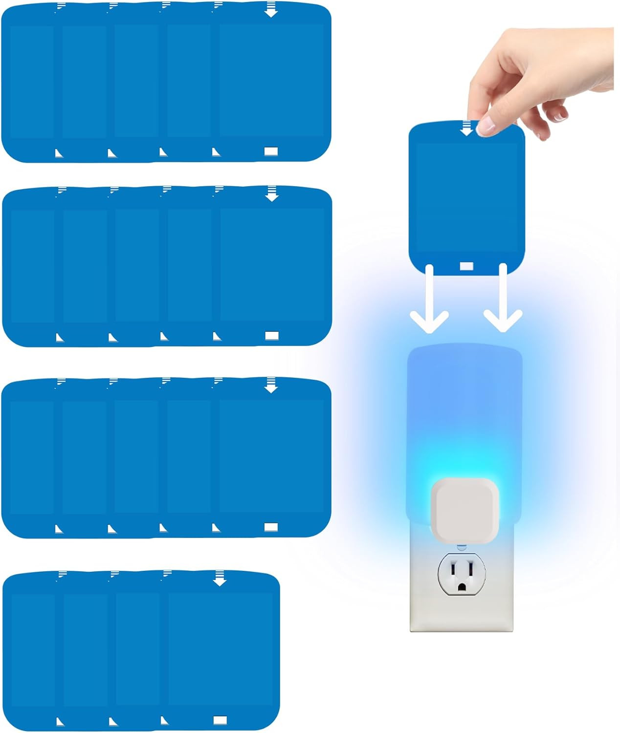 20 Pcs Refill Cartridges for Stem Flying Insect Light Trap, Replacement Glue Car