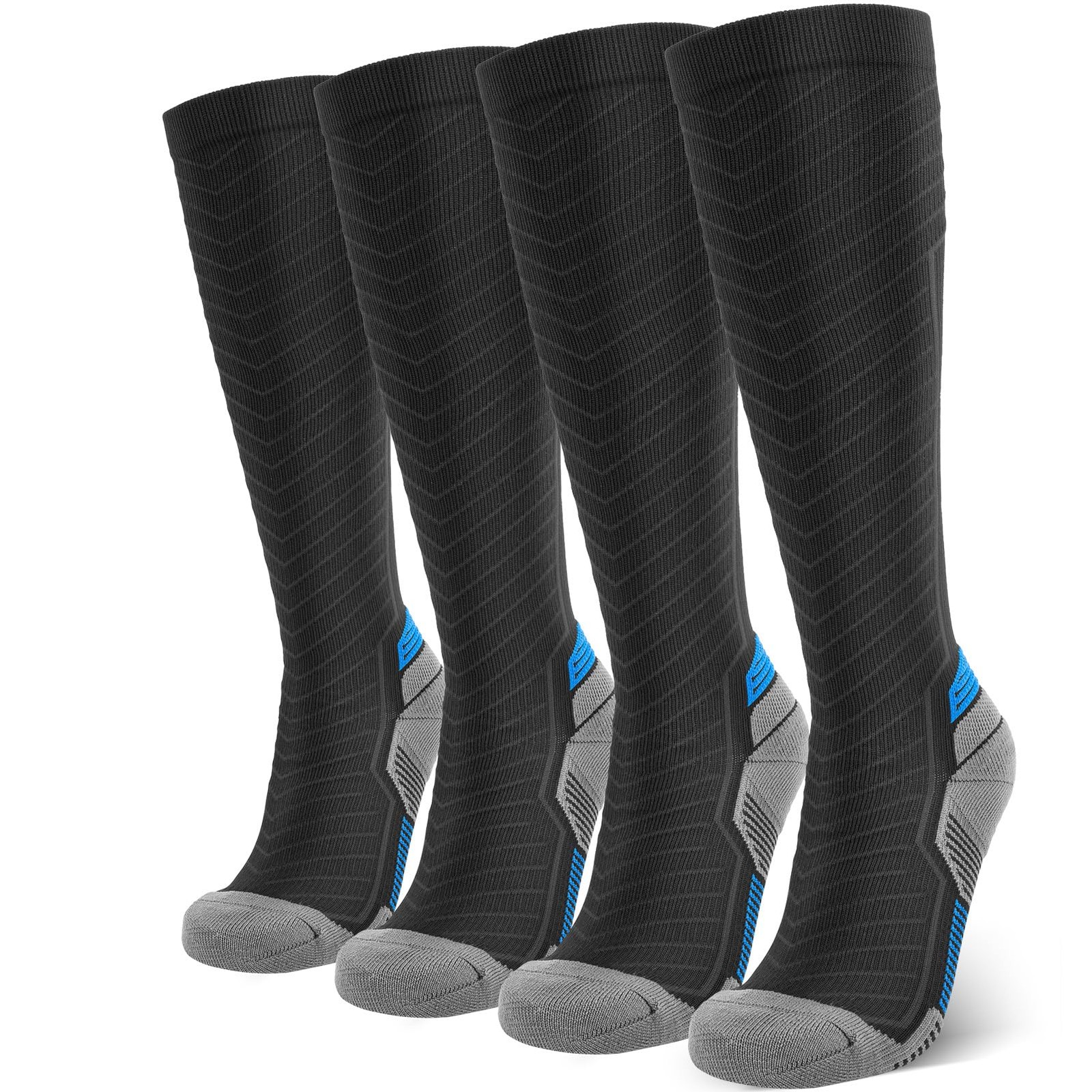 2 Pairs Compression Socks for Men & Women 20-30 mmHg Graduated Compression So...