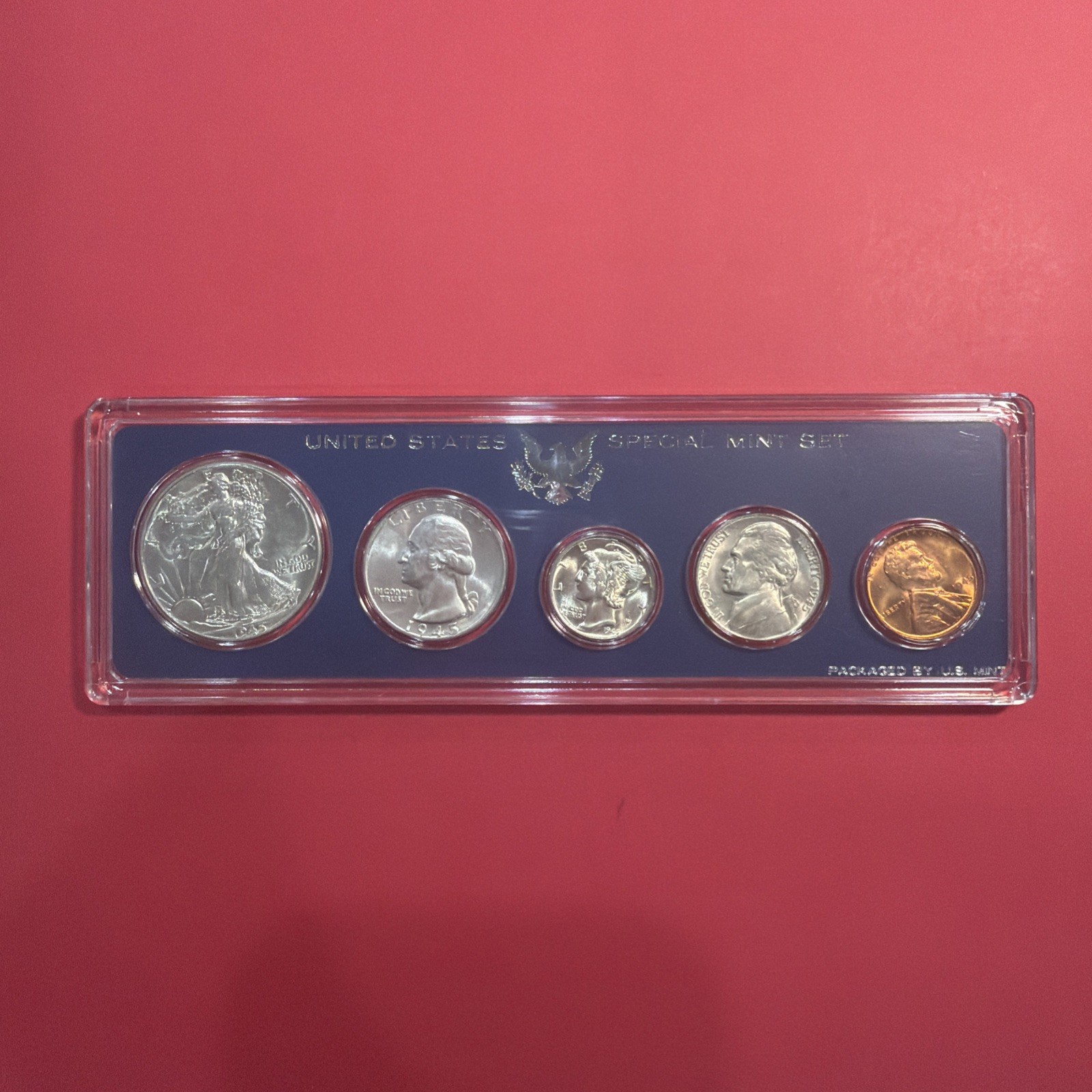 1945-P BU UNC To Gem US Coins In Genuine Government Mint Set Case. A++