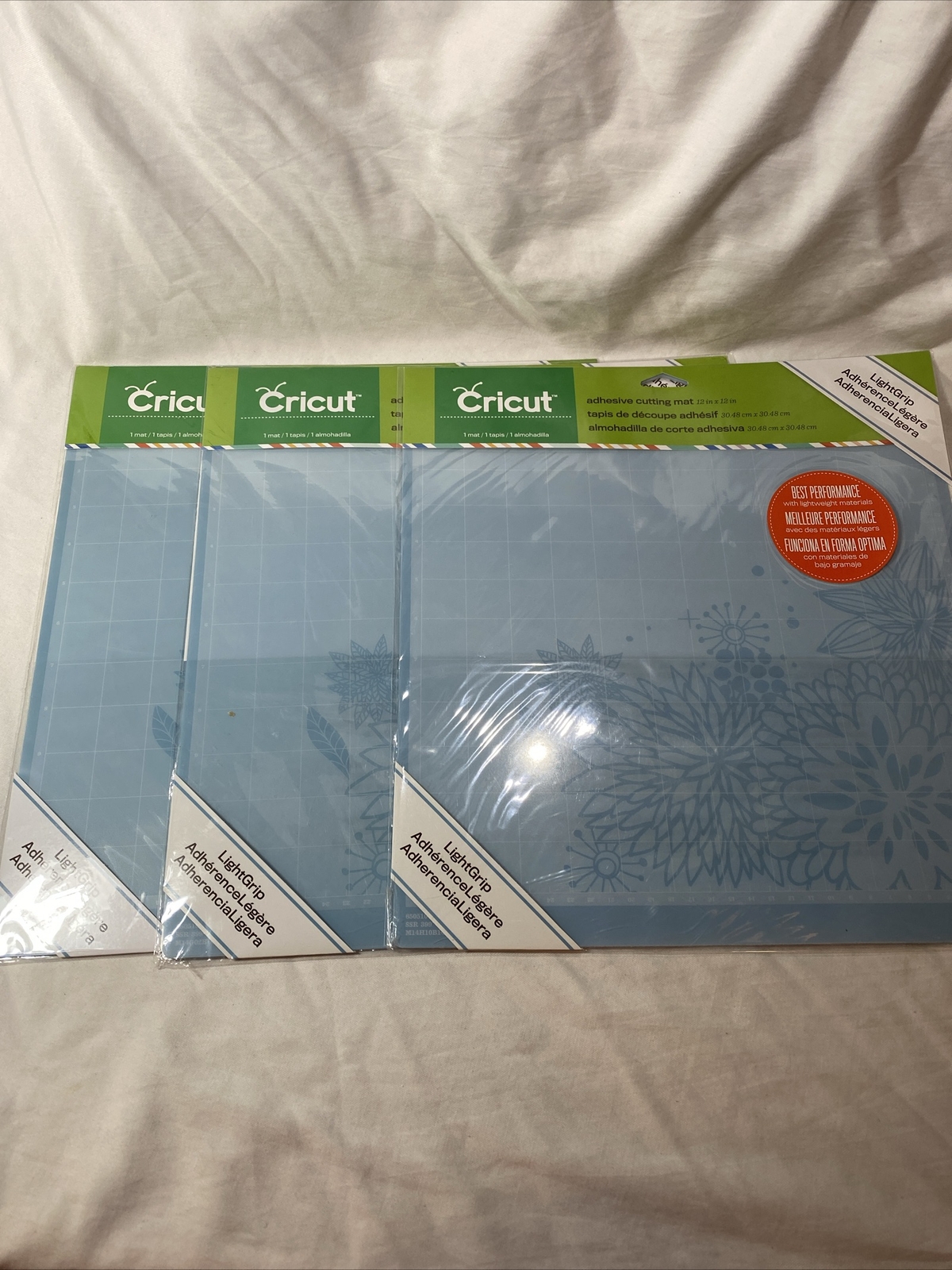 3 Pack Cricut StrongGrip Adhesive Cutting Mat, 12 by 12  New
