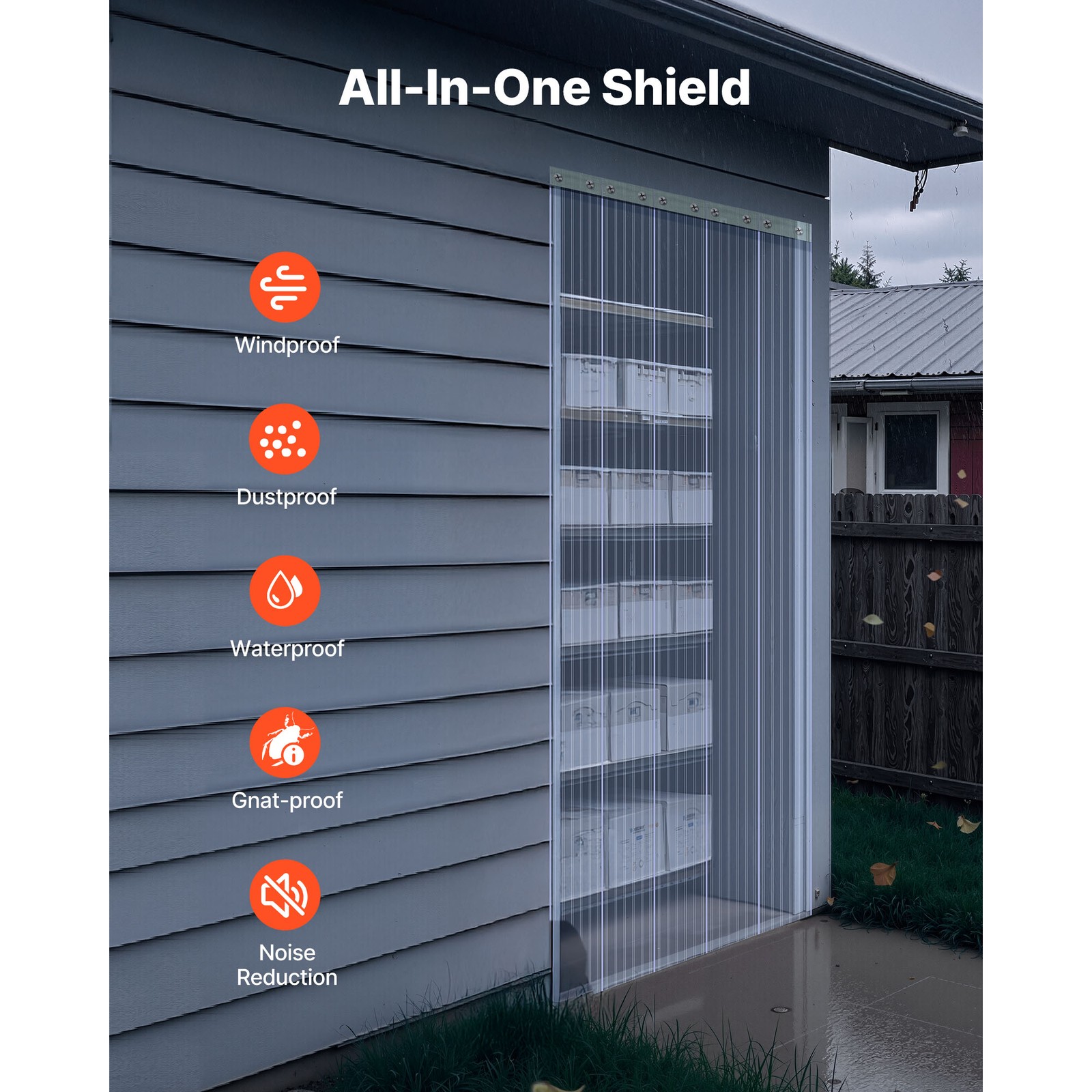 Uimoso PVC Strip Curtain Roll 150 ft x 12 in Ribbed Plastic Door Strips
