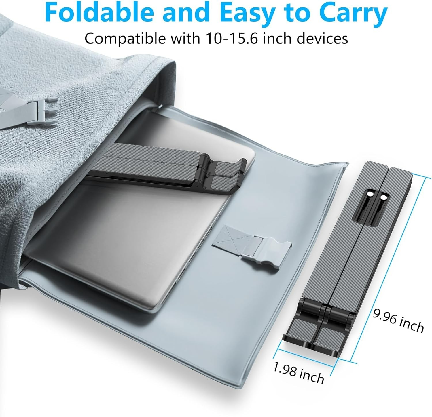 Adjustable Laptop Stand Riser Foldable Ventilated Cooling for 10-15.6'' Laptops