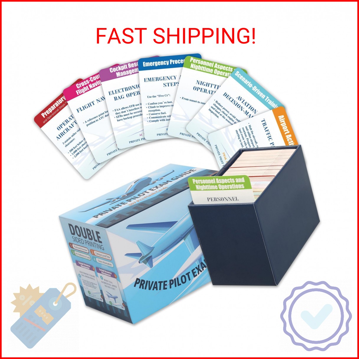 Private Pilot VFR Oral Exam Flashcards – 300+ Study Cards Covering ACS Task Code