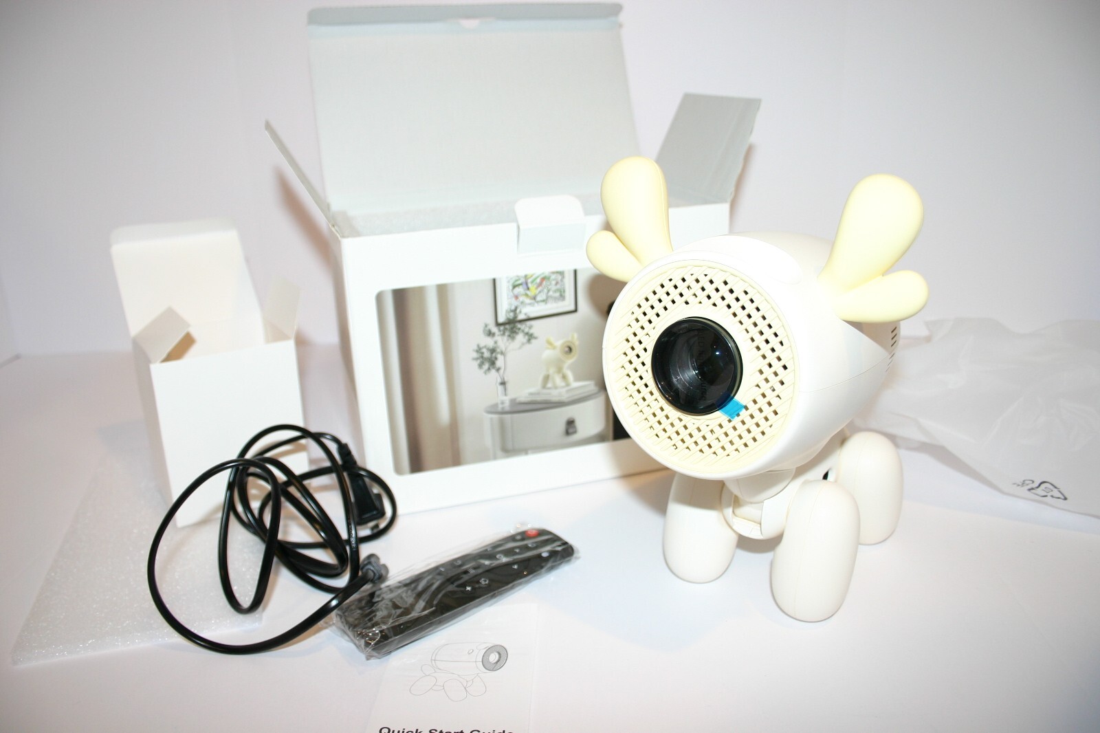CineGlow NSL02 Android 13 Ceiling Smart Projector 1080P Wi-Fi 6  - Open Box