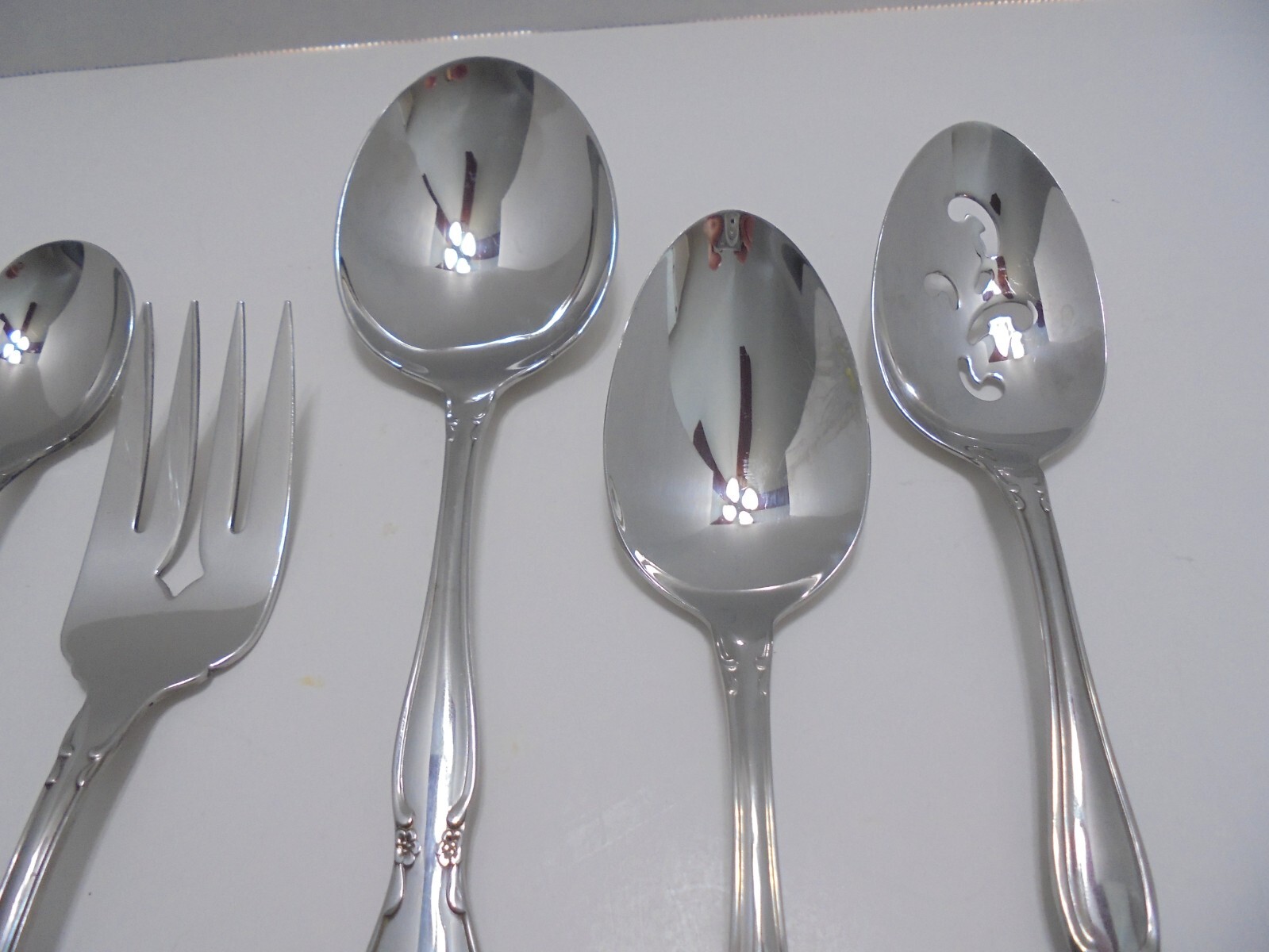 7 Oneida Community Stainless Chatelaine Serving Pieces