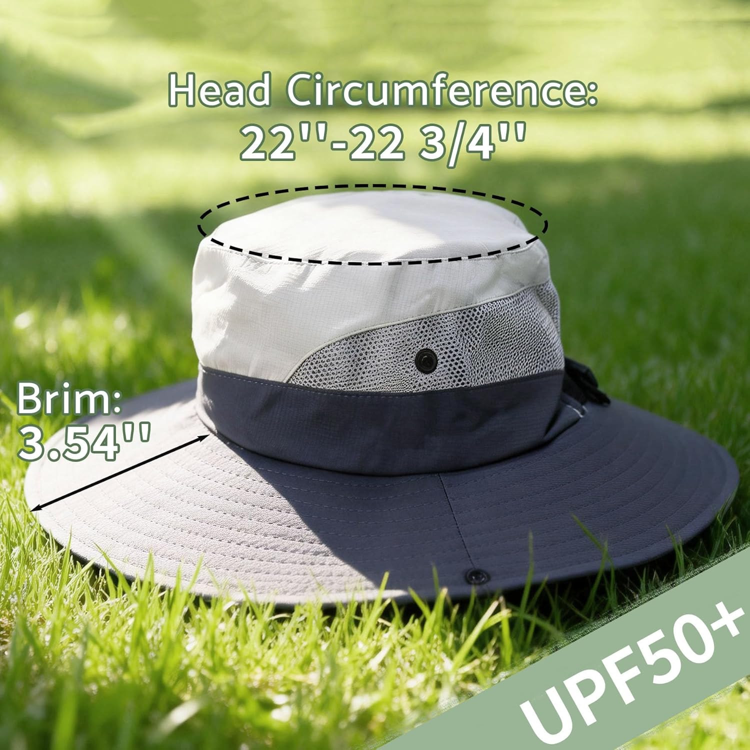 Ponytail Sun Bucket Hats for Men and Women - UPF 50+ Wide Brim Fishing Hats