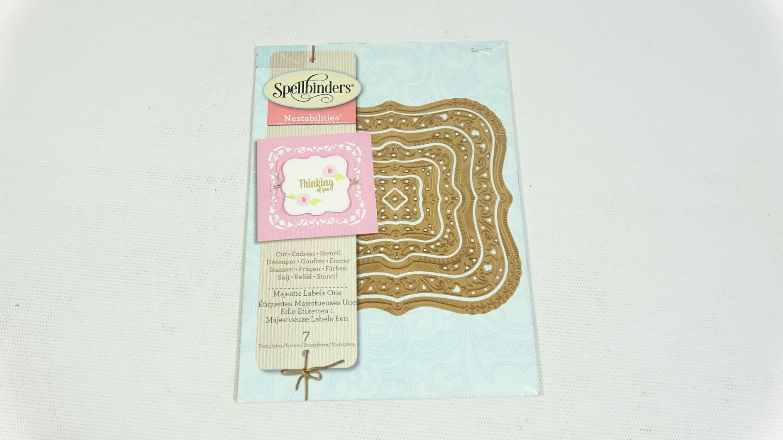 2014 Spellbinders Nestabilities Metal Dies Majestic Labels One S4-421