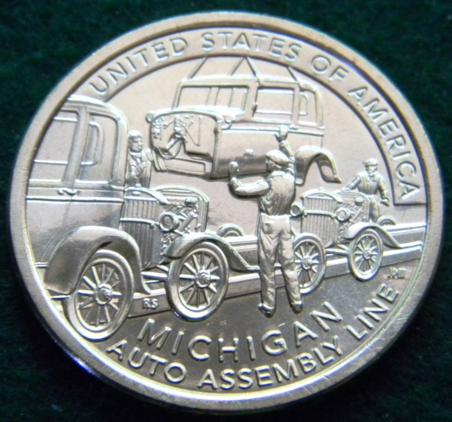 2025-D MICHIGAN AUTO ASSEMBLY LINE INNOVATION DOLLAR UNCIRCULATED UNC $1