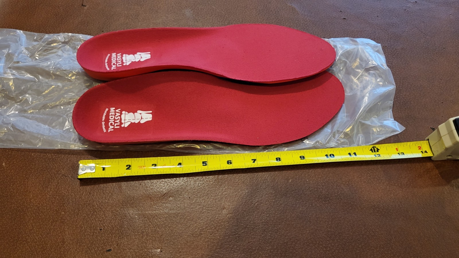 Large Red Custom Insoles, Heel Grid Fast Pain Relief, Pronation Control 71FR10