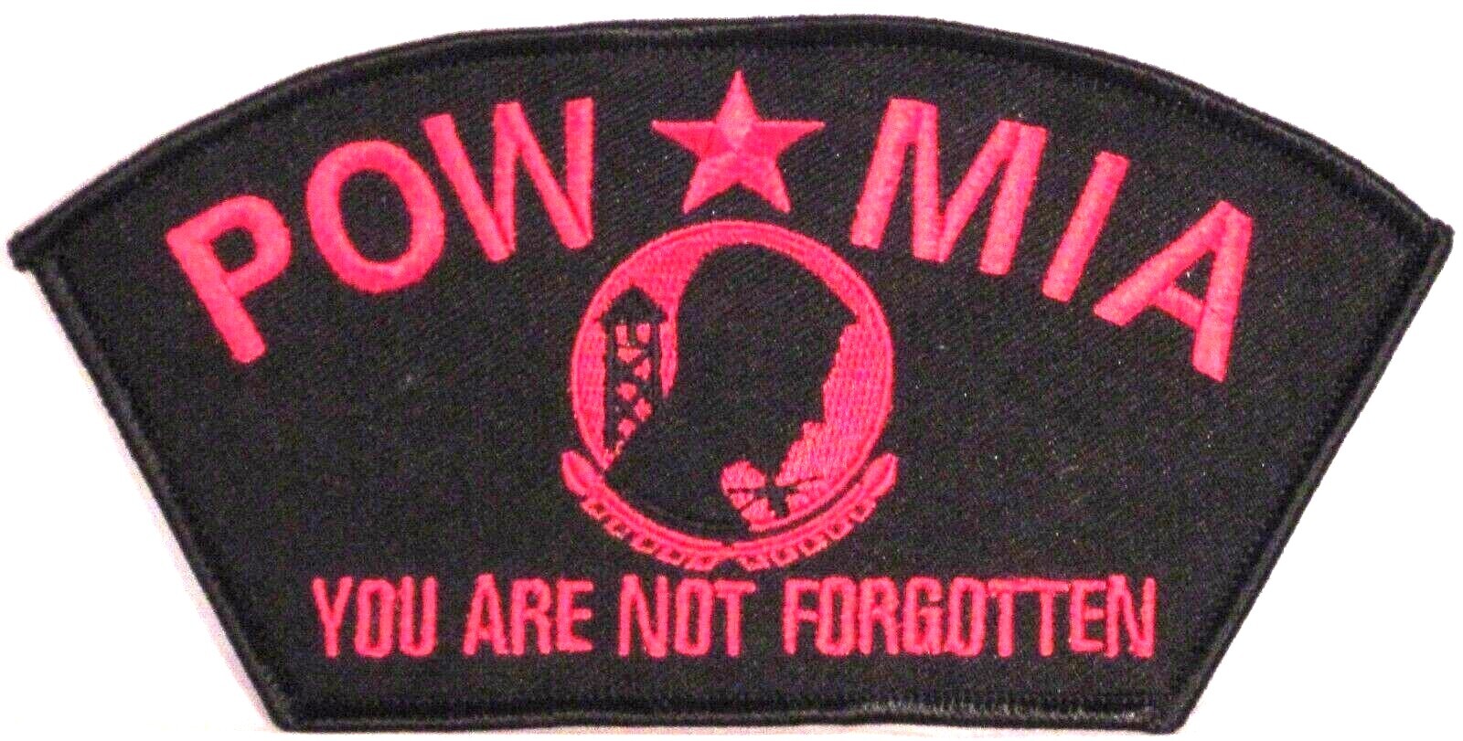 POW/MIA YOU ARE NOT FORGOTTEN MILITARY MOTORCYCLE VEST IRON ON PATCH M-15