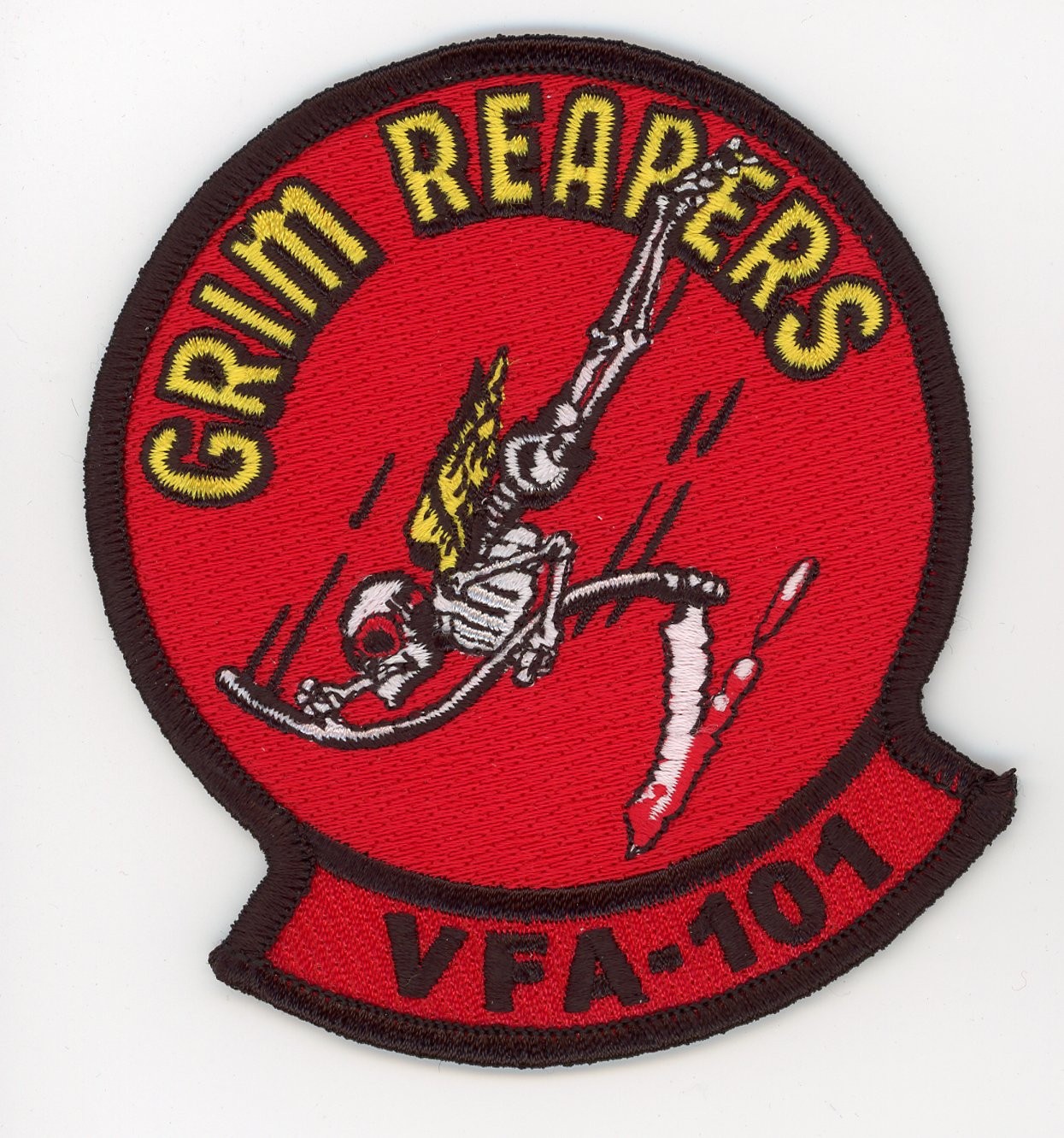 PATCH USN F/A-18 VFA-101 GRIM REAPERS IRON ON PARCHE