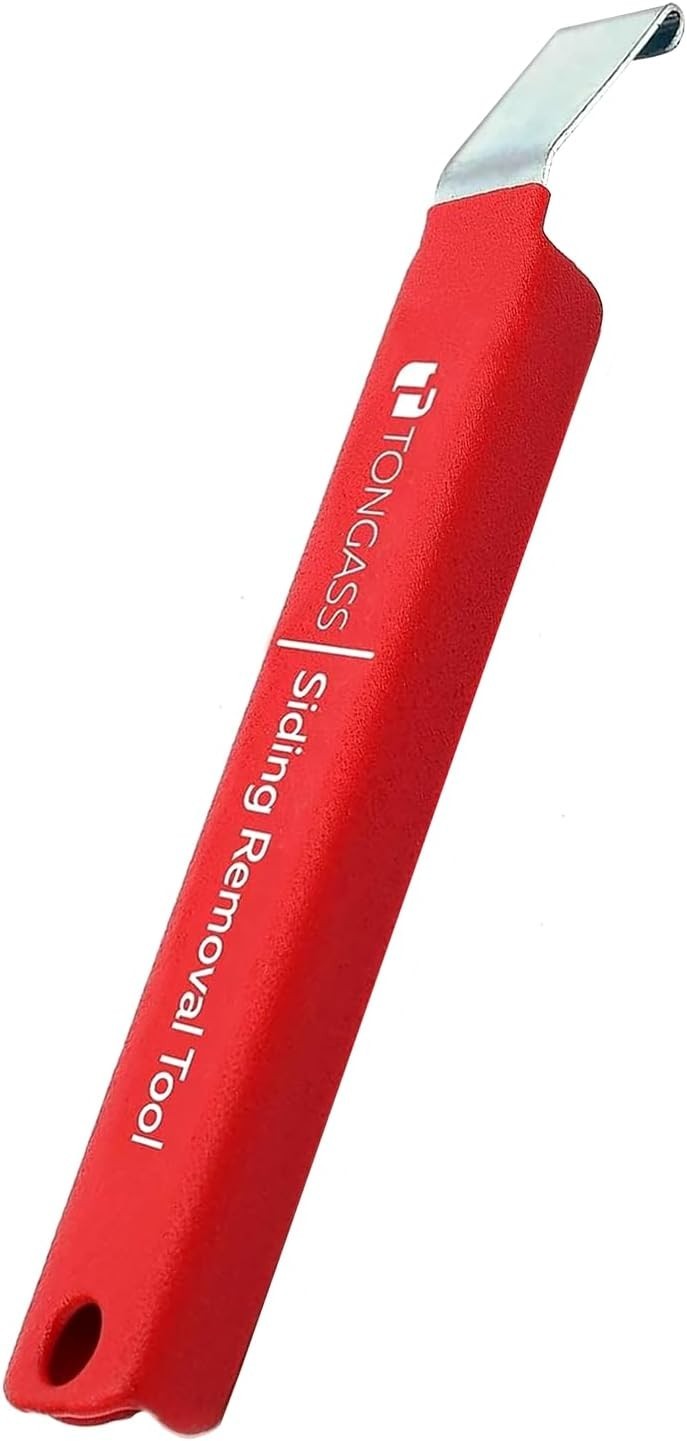 Vinyl Siding Removal Tool, 7 Inches, 1-Pack, Steel Blade, Extra Long Handle
