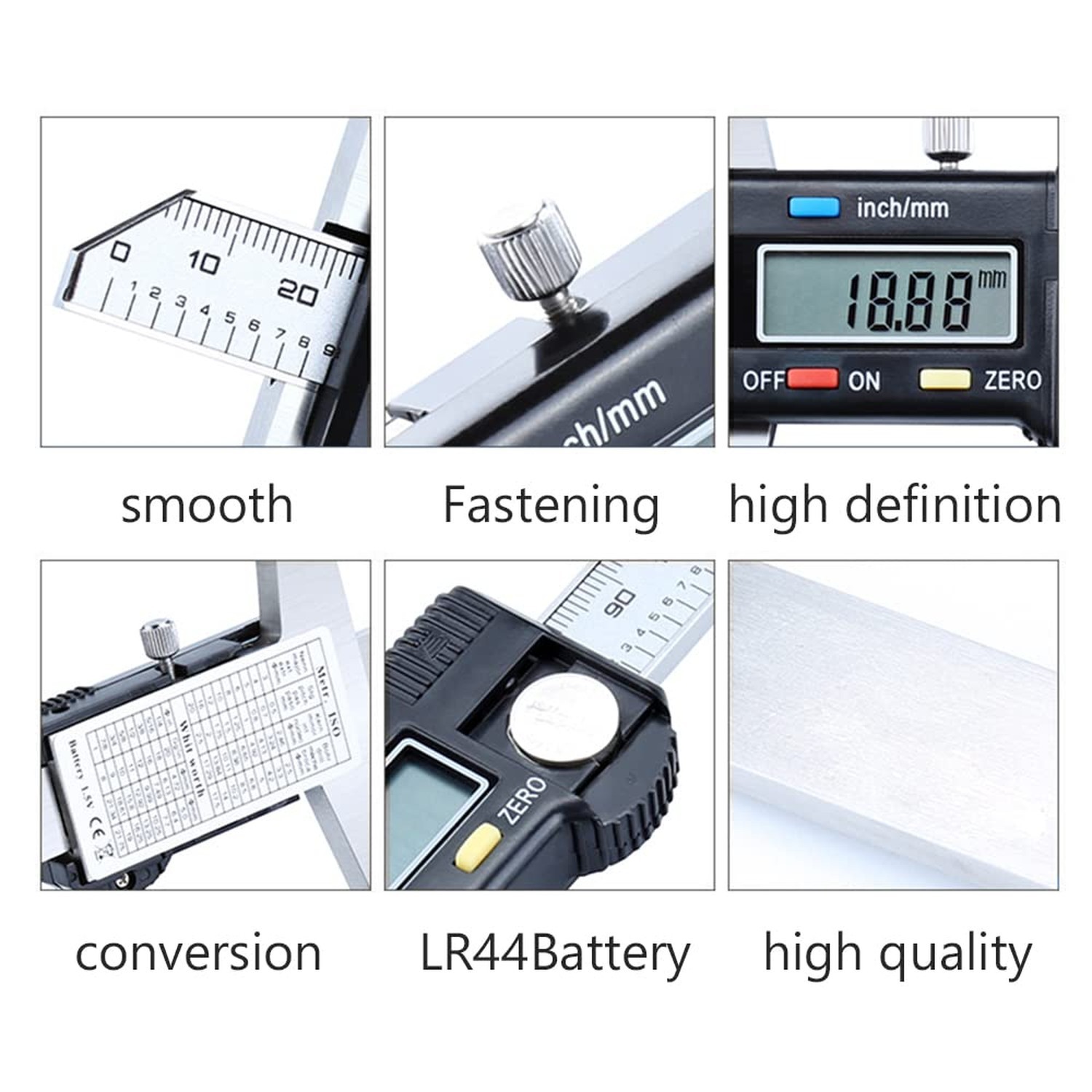 Digital Depth Caliper Electronic Depth Gauge Caliper Depth Rule (150mm(Normal))