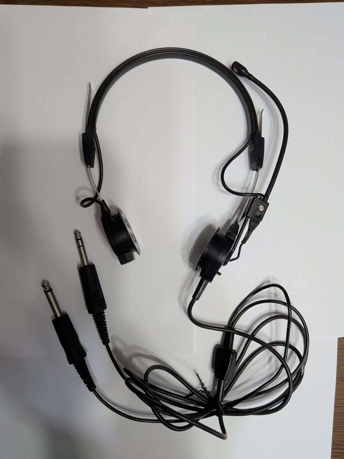 Vintage Telex Airman 750 Dual Pilot Headset Used Untested
