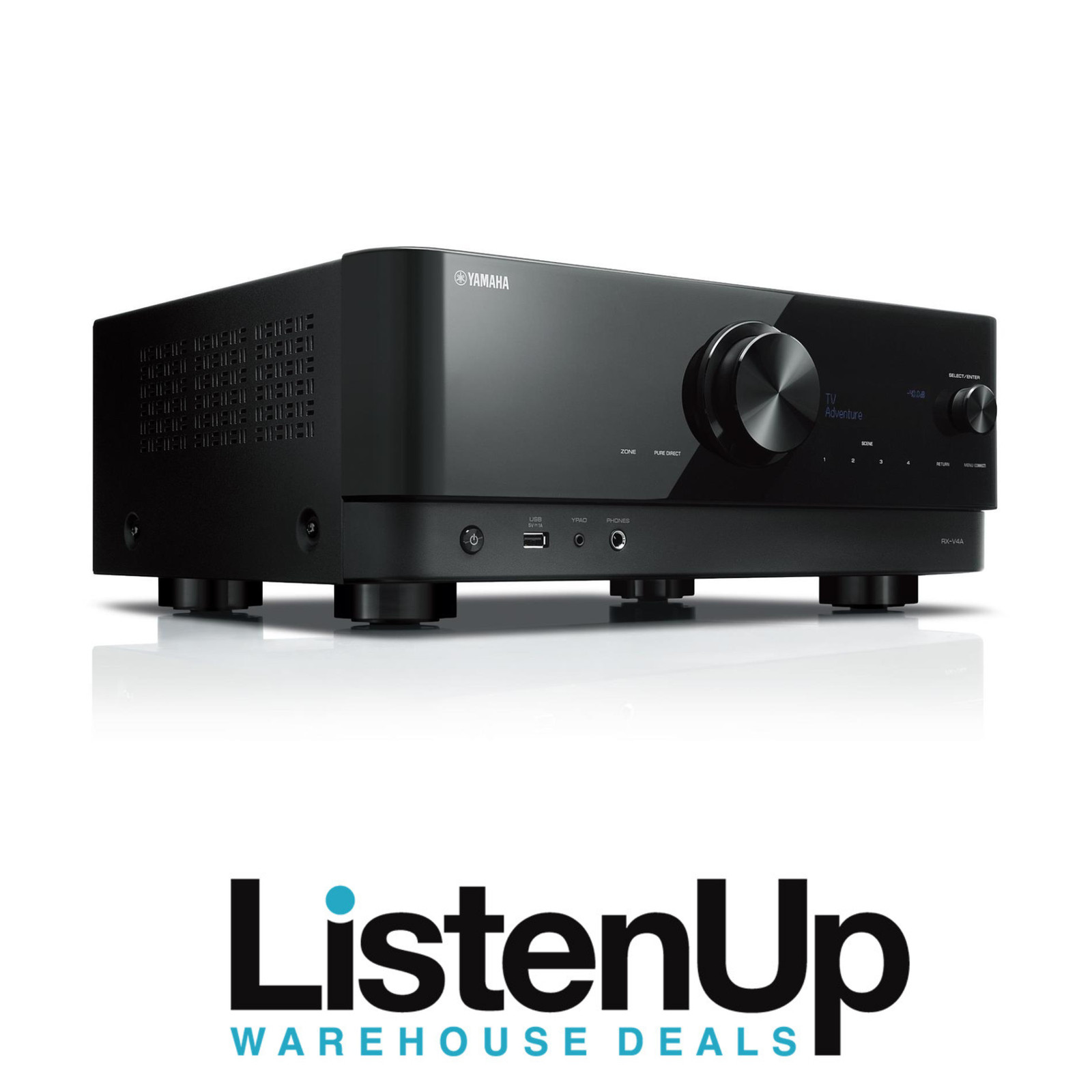 Yamaha RX-V4A 5.2-Channel & 80 W AV Receiver with 8K HDMI and MusicCast (Black)