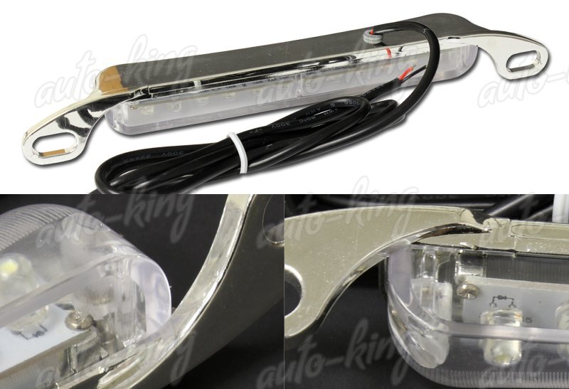 Universal Xenon White 6000K 12 LED SMD Bolt-On Car License Plate Light Lamp