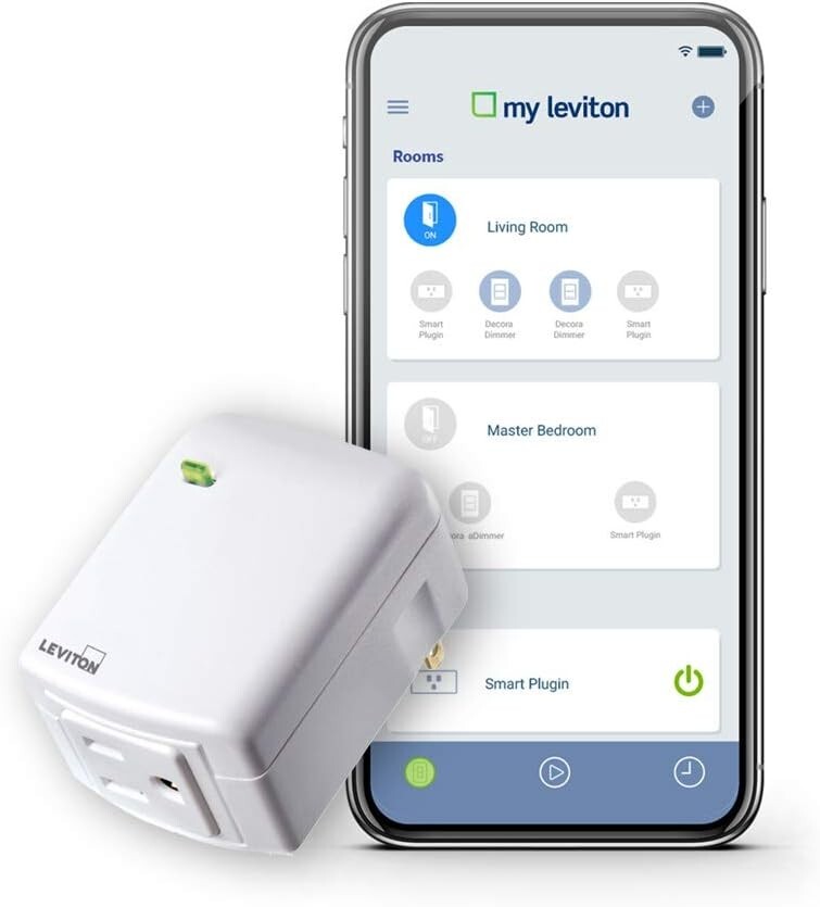 Leviton DW15A-1BW Decora Smart Wi-Fi Plug-in Outlet Works with Amazon Alexa NEW
