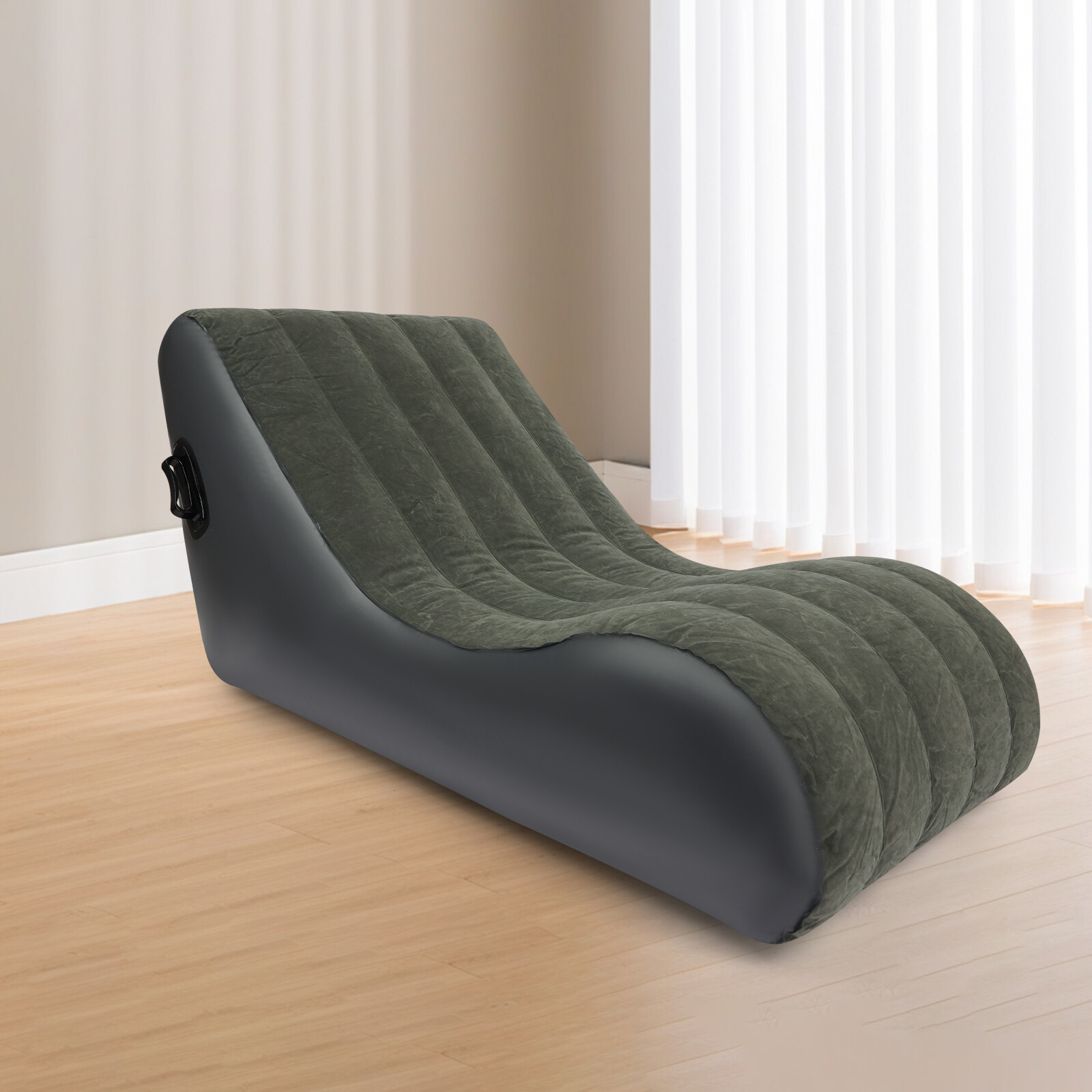 Modern Sofa Bed Inflatable Sofa Bed S-shaped Folding Sofa Bed 89.9*140*69.9cm